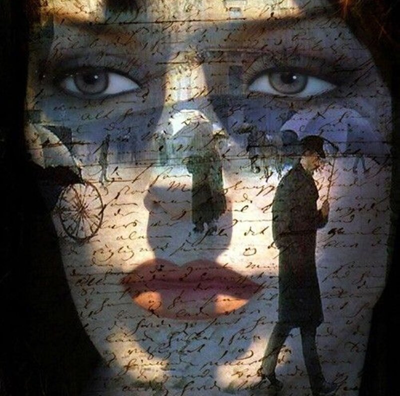 Woman's Face with Overlay