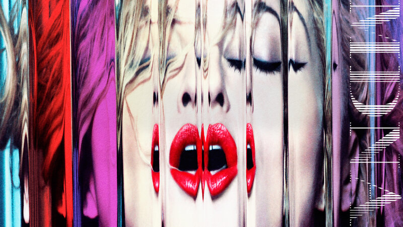 Woman's Face with Red Lips — Dramatic