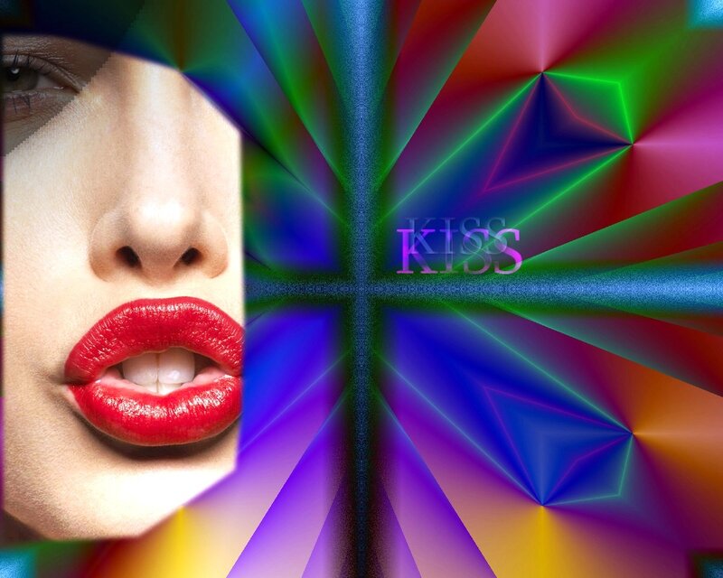 Woman's Face with Red Lips