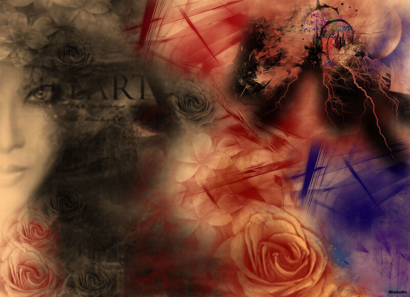 Woman's Face with Roses