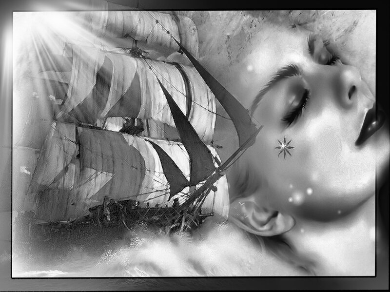 Woman's Face with Ship