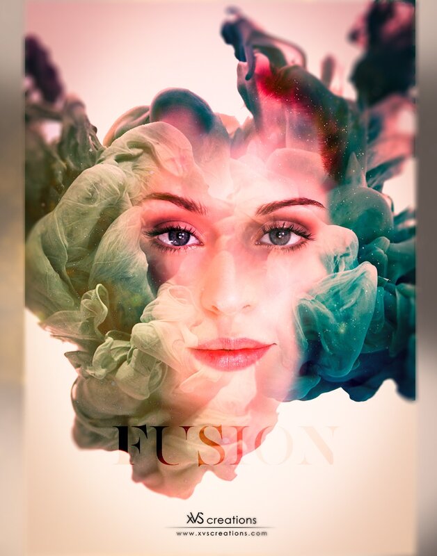 Woman's Face with Smoke