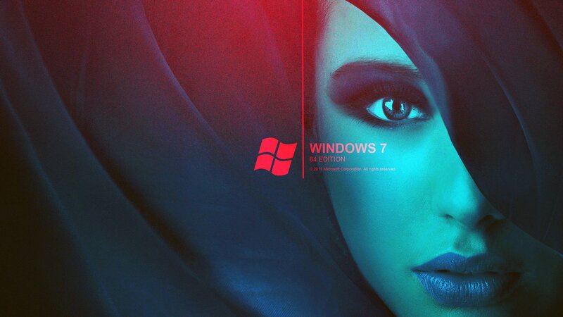 Woman's Face with Veil — Red
