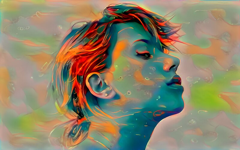 Woman's Head Underwater