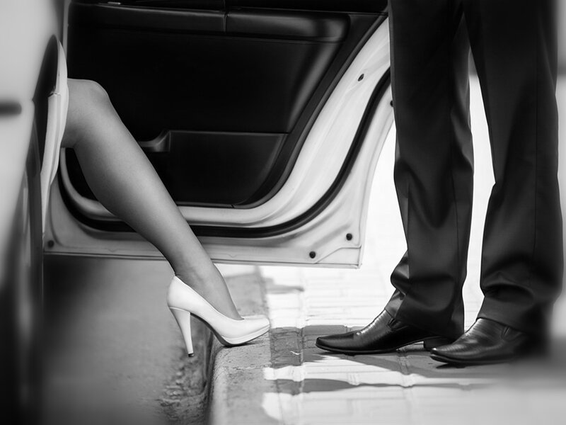 Woman's Leg in High Heels — Black