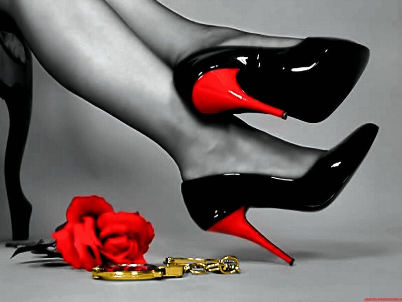Woman's Legs in Heels — Black, Dramatic
