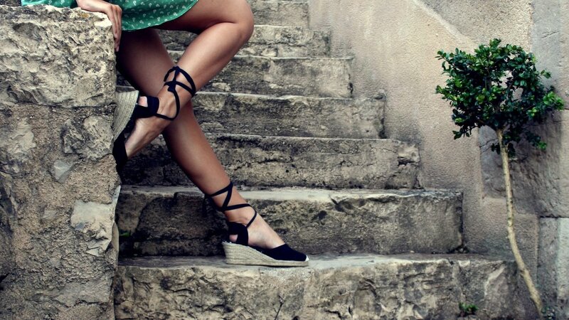 Woman's Legs on Stairs