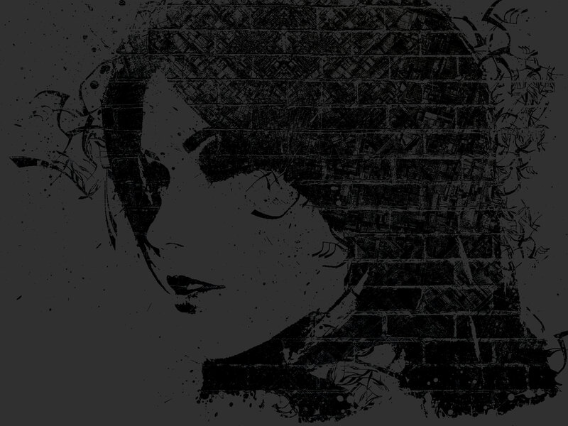 Woman's Profile — Black, Dark