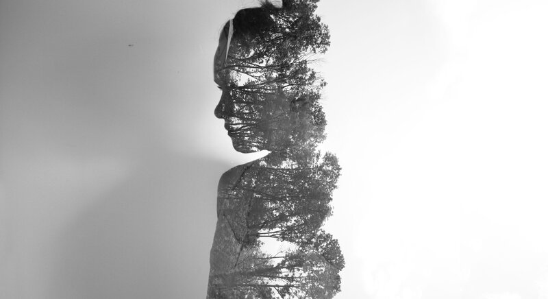 Woman's Profile with Trees