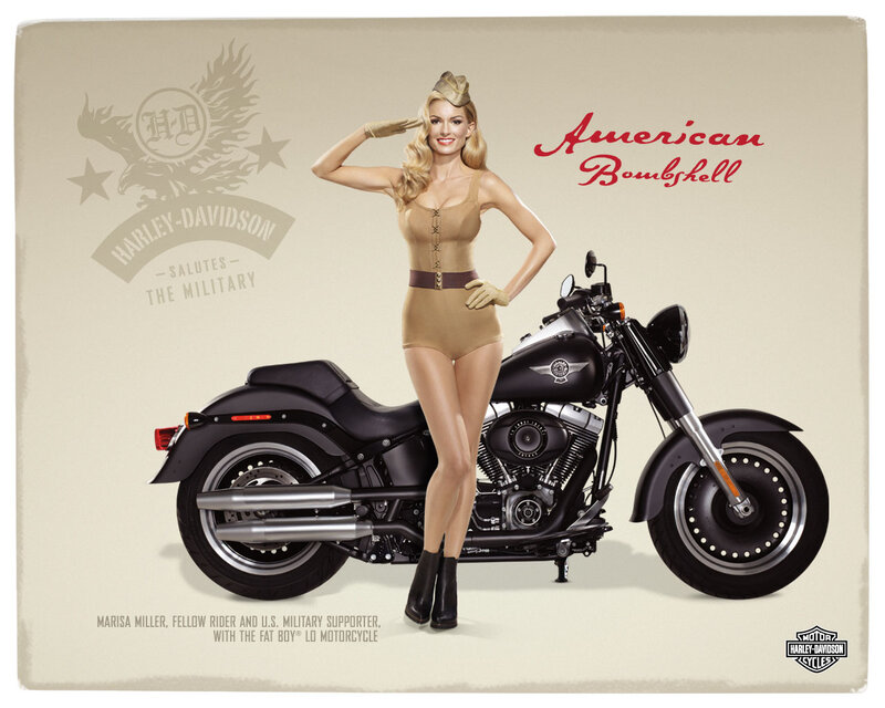 Woman Saluting Beside Motorcycle