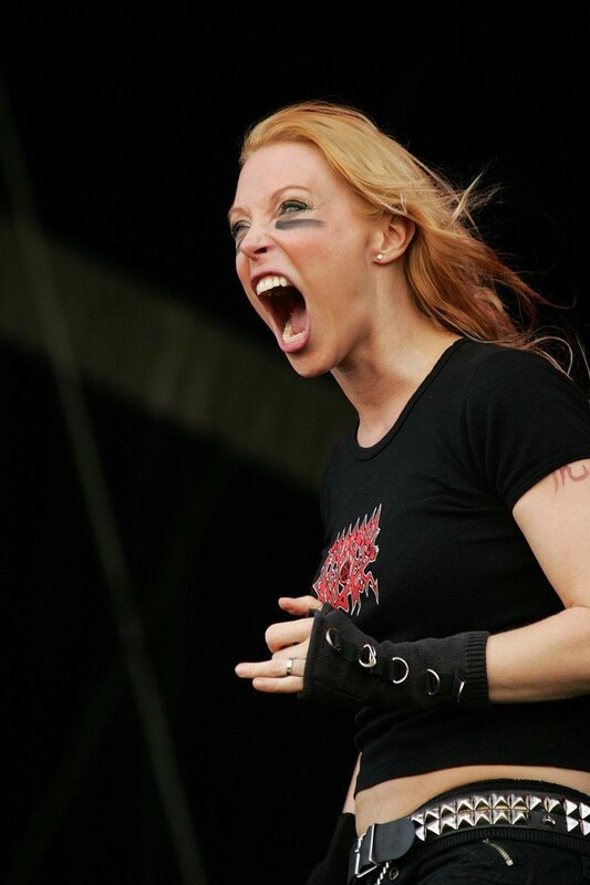 woman screaming at concert