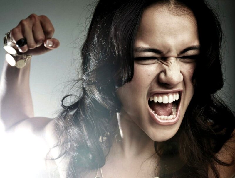woman screaming in anger