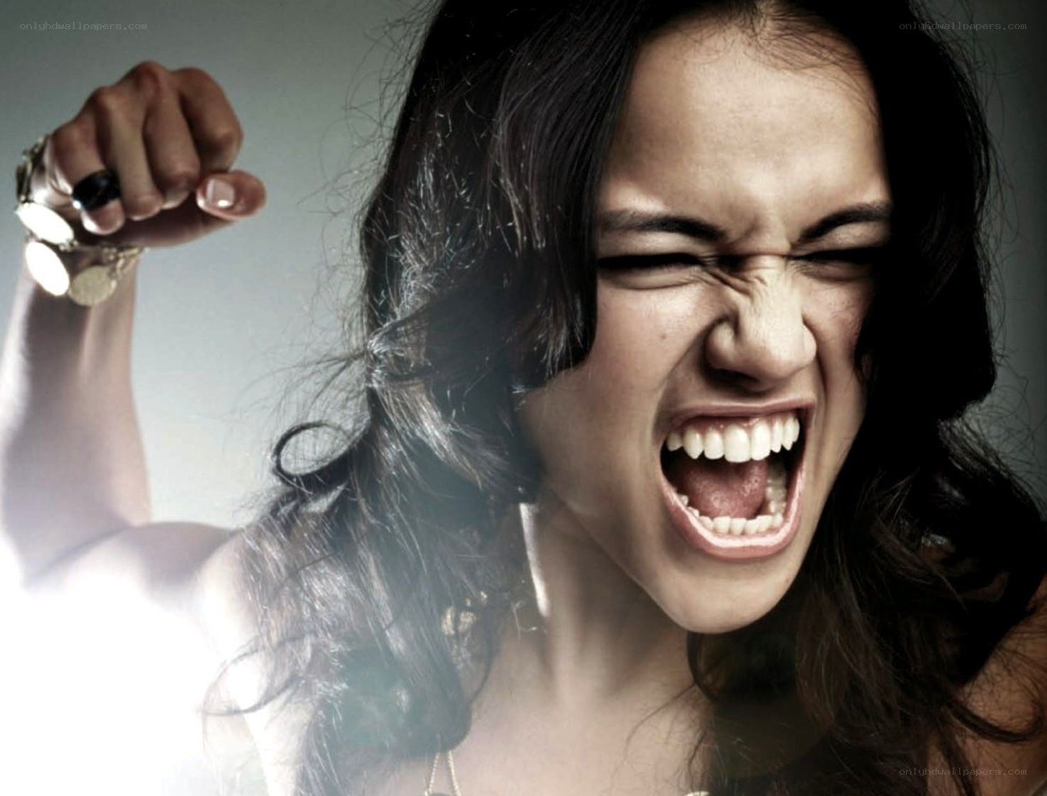 woman screaming in anger