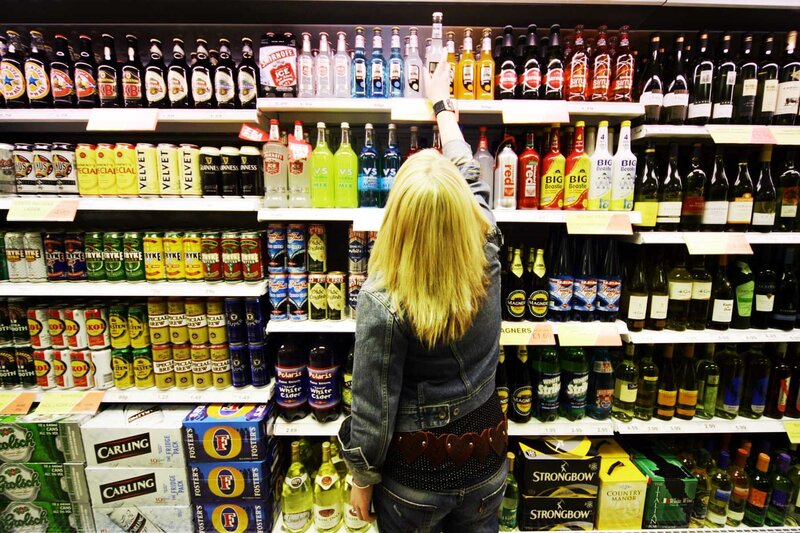Woman Selecting Alcohol