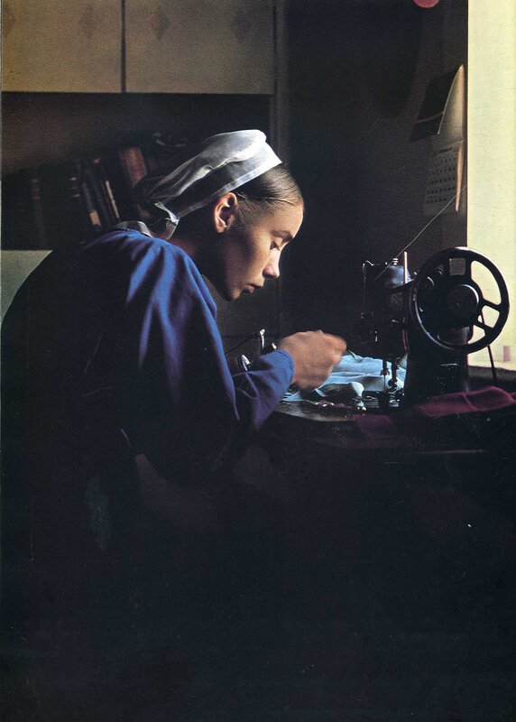 woman sewing at a machine