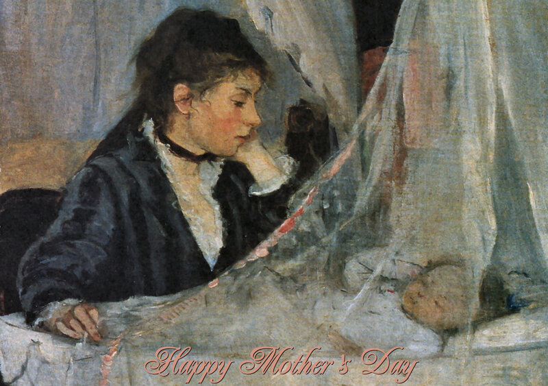 Woman Sewing at Table — Blue