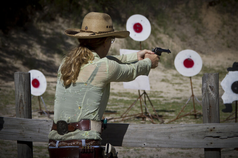 Woman Shooting Revolver