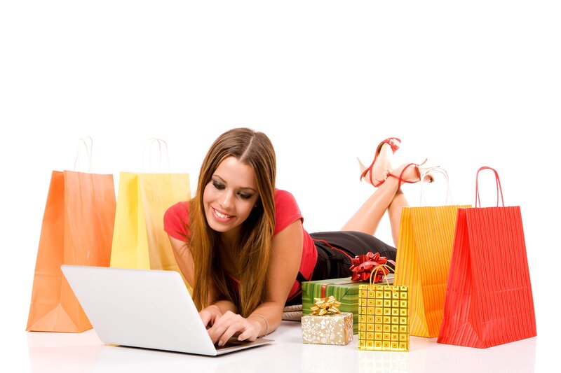 woman shopping online