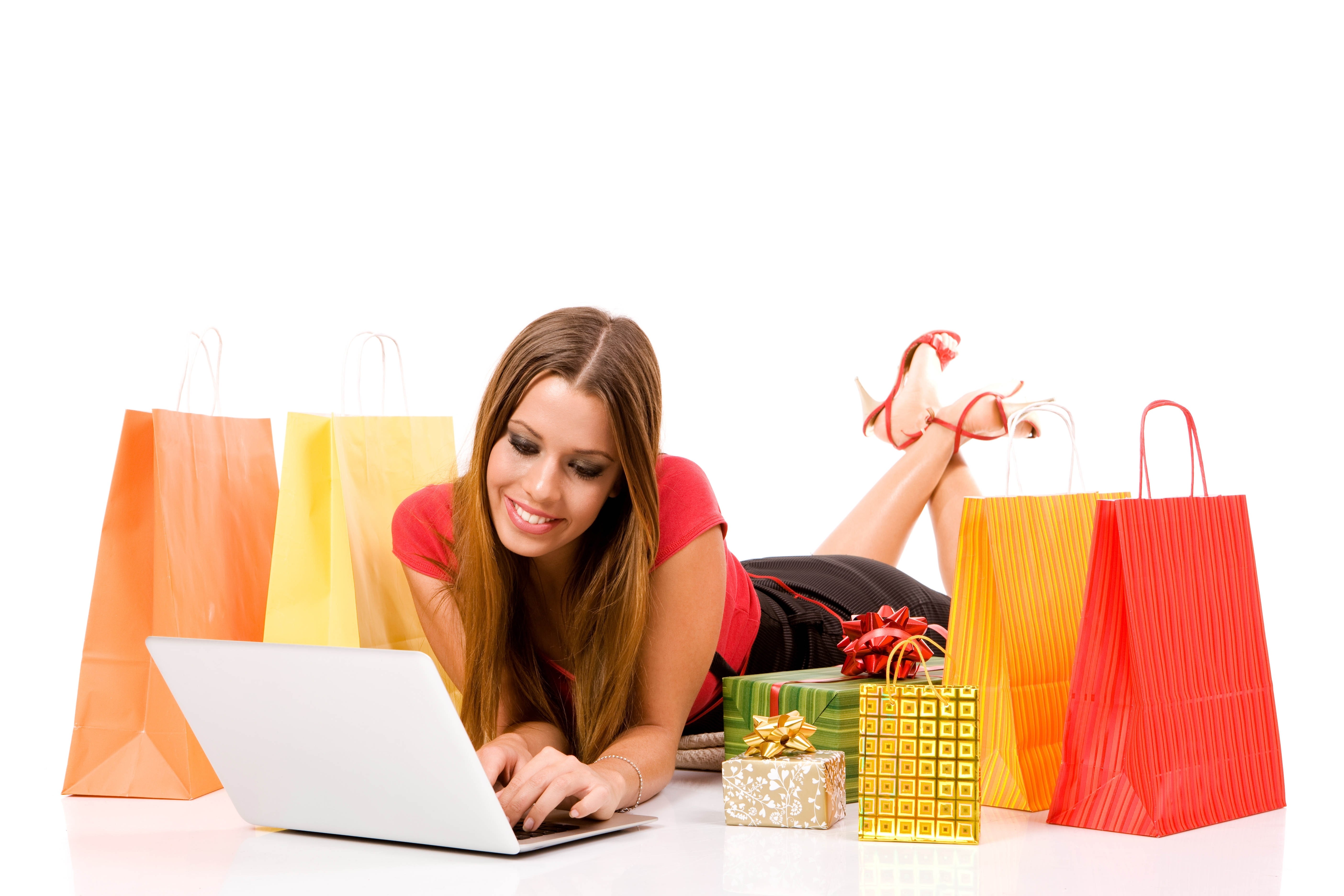 woman shopping online