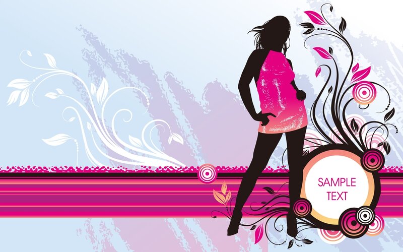 woman silhouette with floral design