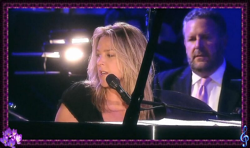 Woman Singing at Piano — Purple