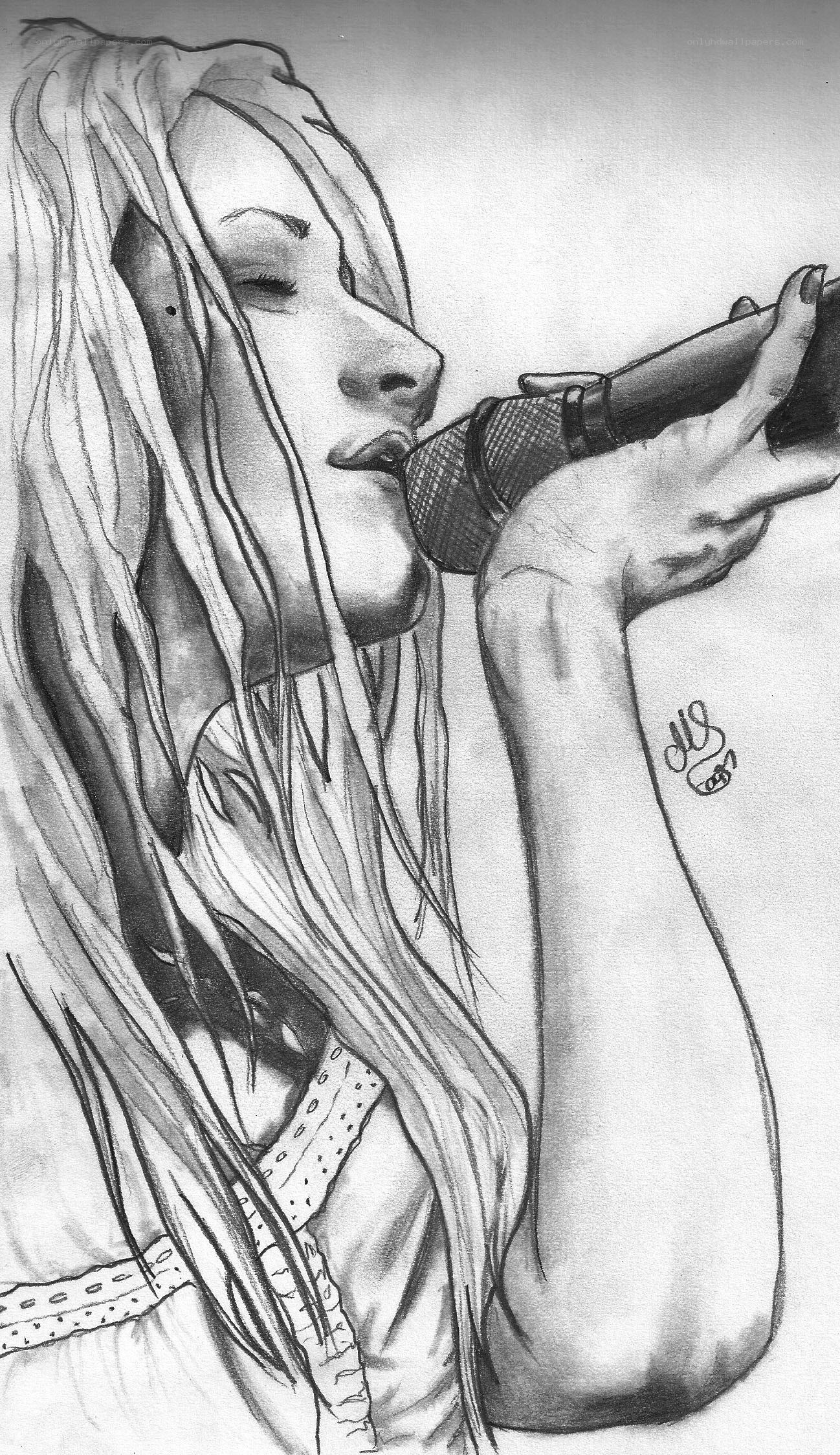 woman singing into microphone