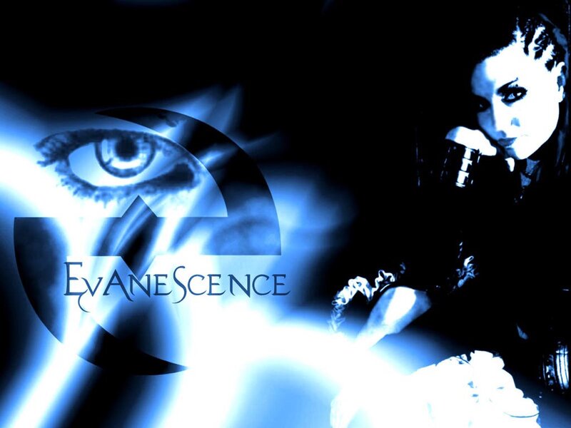 Woman Singing into Microphone — Blue, Dramatic, Digital Art