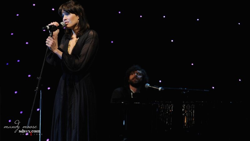 Woman Singing on Stage — Black, Dramatic, Night, Photograph, Man Playing Piano