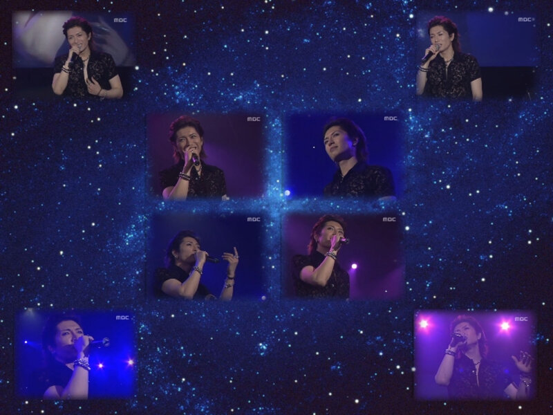 Woman Singing on Stage — Blue, Dramatic, Night, Photograph