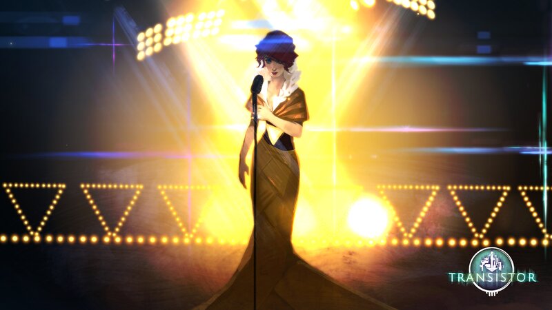 Woman Singing on Stage — Yellow, Dramatic