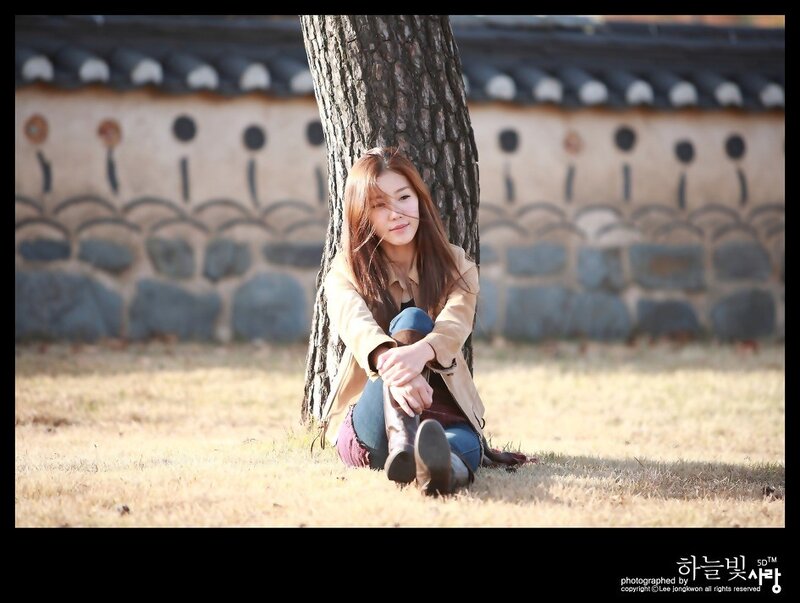 Woman Sitting by Tree — Brown, Calm, Autumn