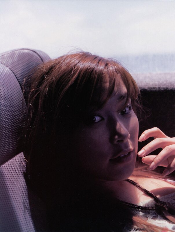 woman sitting in car