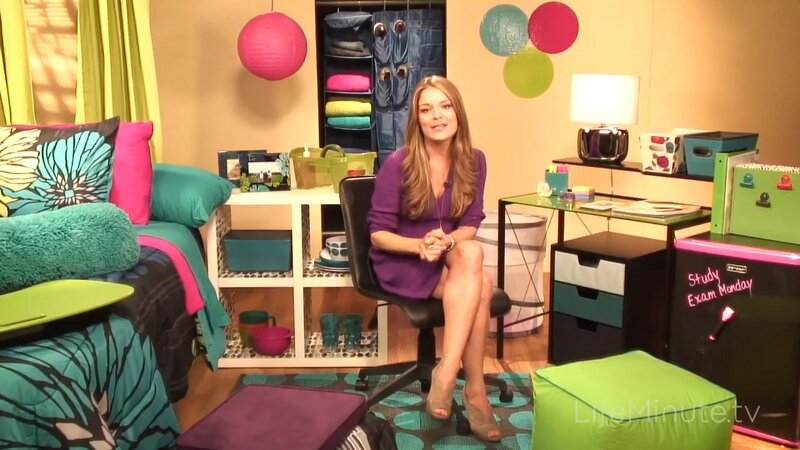 Woman Sitting in Dorm Room