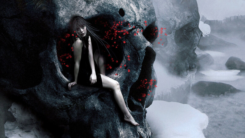 Woman Sitting in Skull
