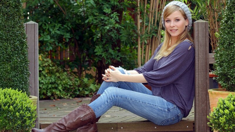 woman sitting on a bench