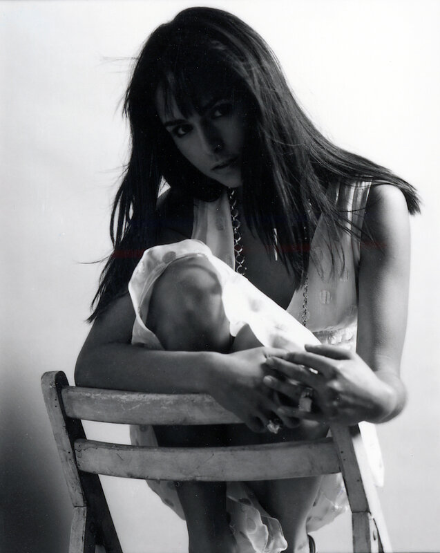 woman sitting on a chair