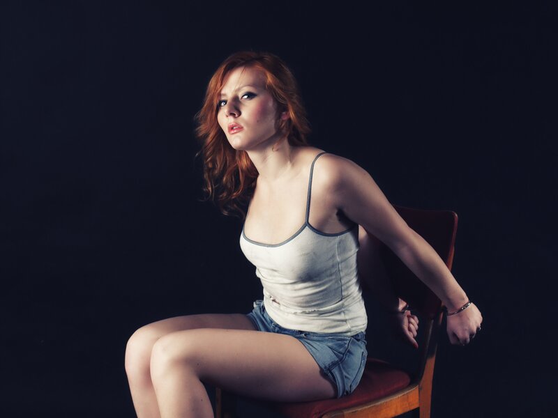 Woman sitting on a chair