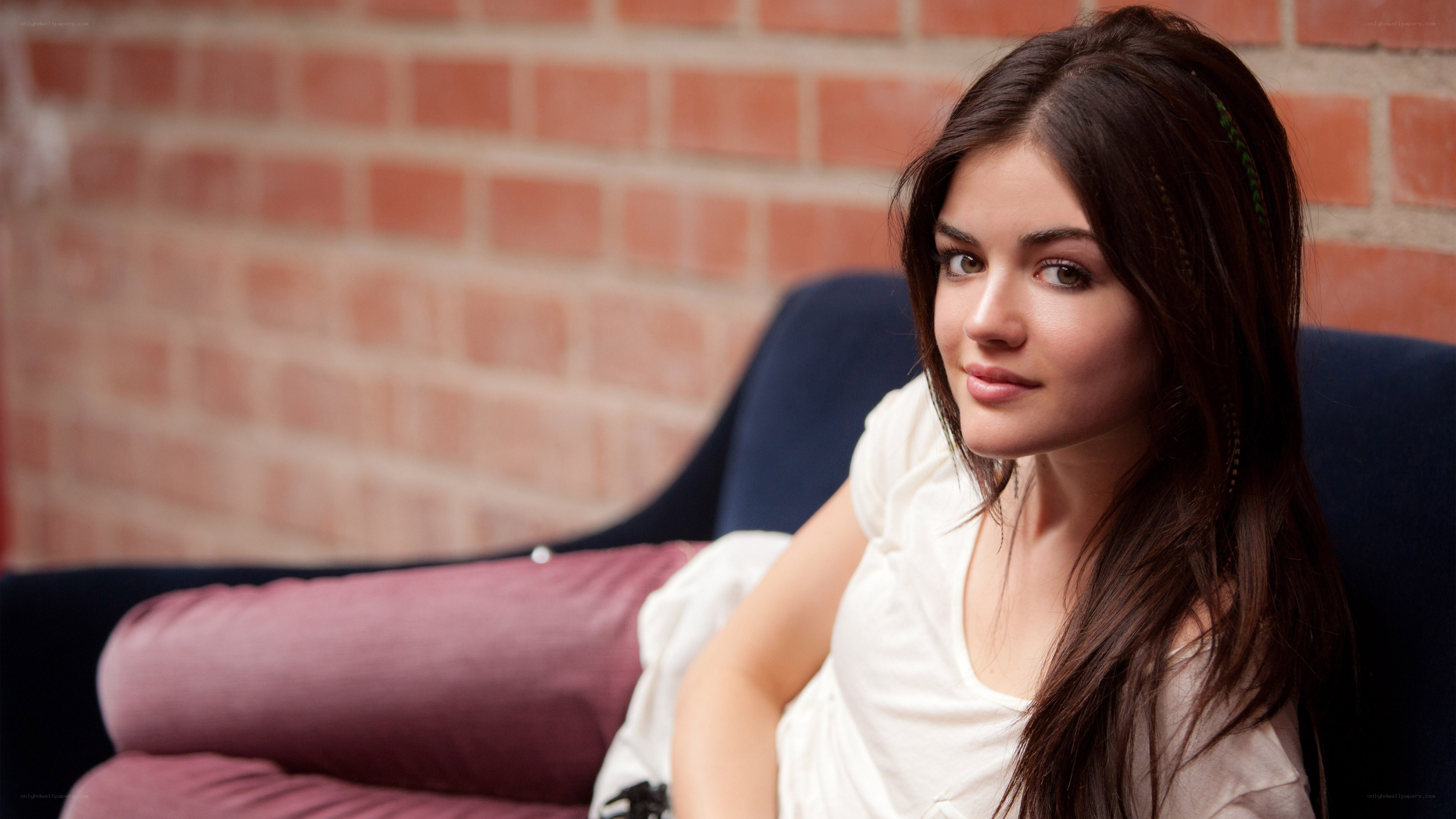 woman sitting on a couch