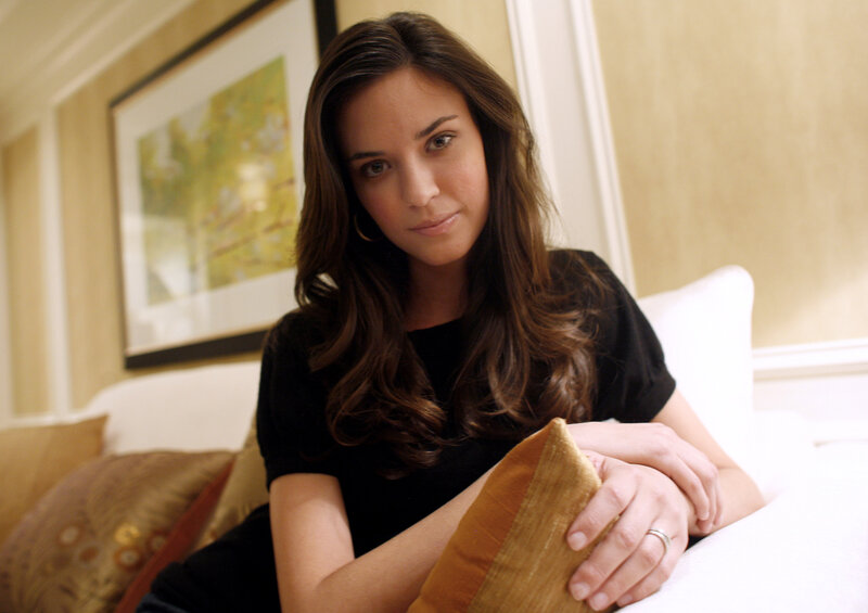woman sitting on a couch