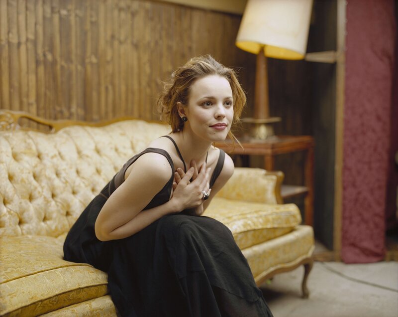 woman sitting on a couch