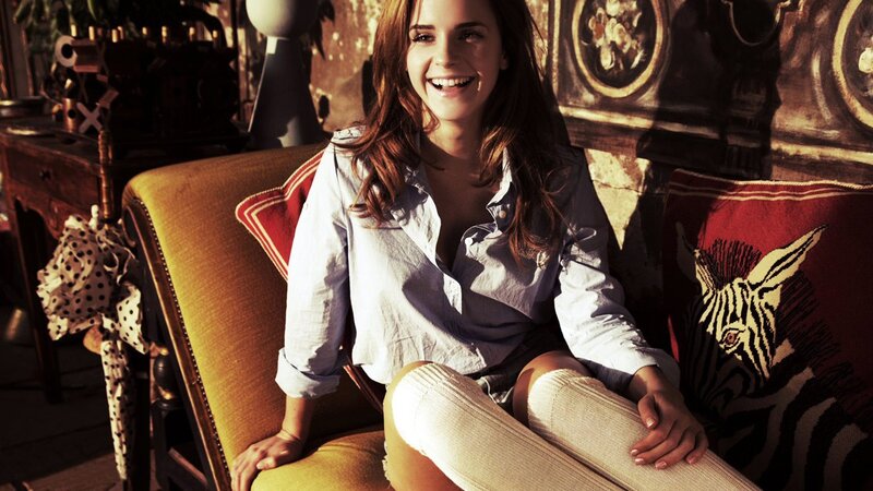 woman sitting on a couch