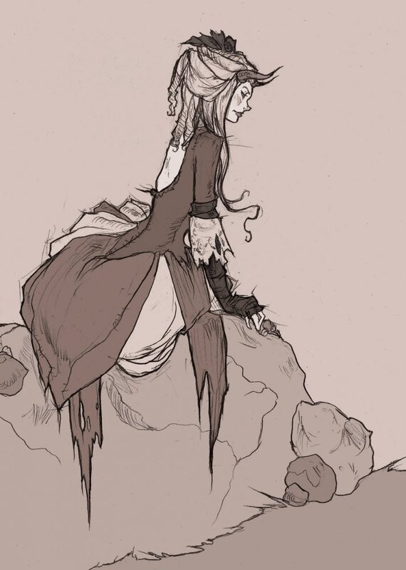woman sitting on a rock