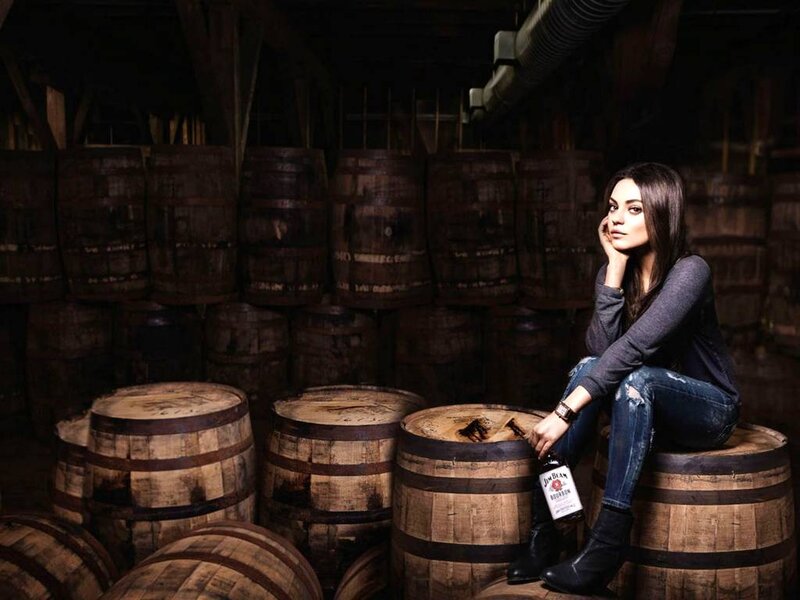 Woman Sitting on Barrel — Brown