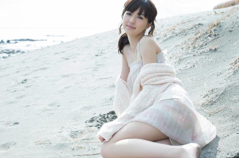 Woman Sitting on Beach — White, Serene, Afternoon, Photograph, Sand Dune