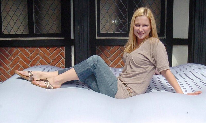 Woman Sitting on Beanbag