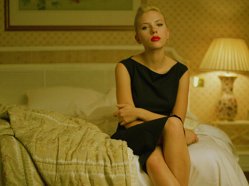 Woman Sitting on Bed — Black, Dramatic, Night, Photograph