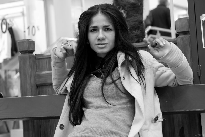 woman sitting on bench