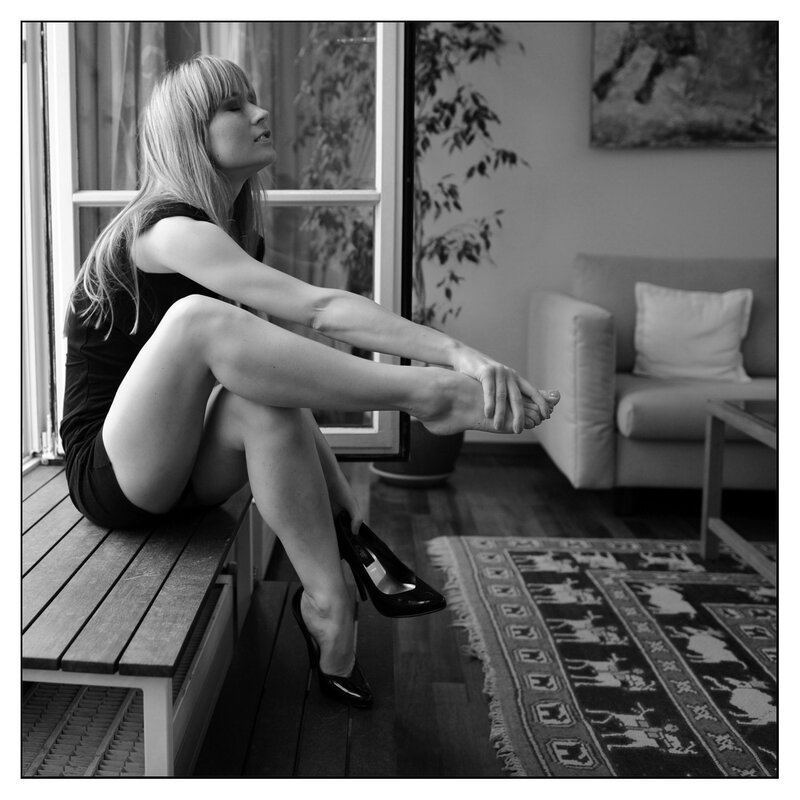 woman sitting on bench