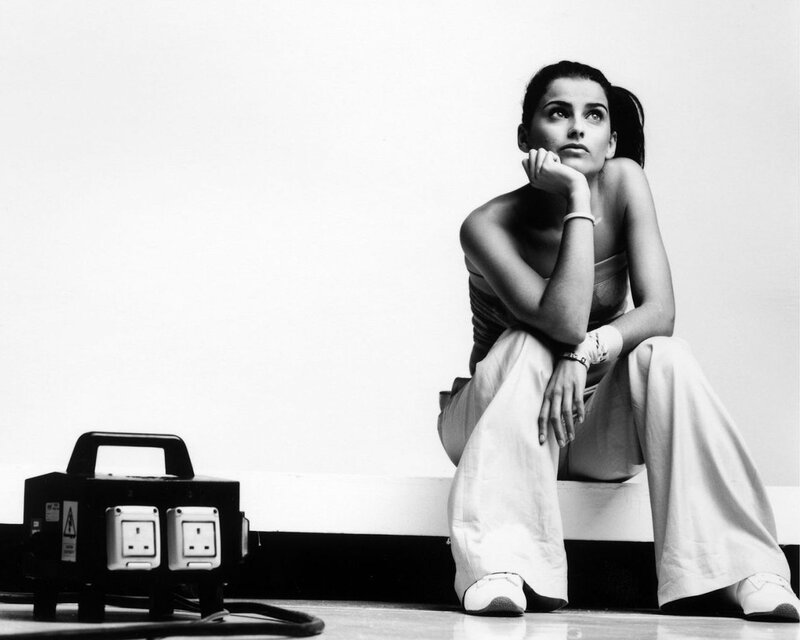 Woman Sitting on Bench — Black, Contemplative, Photograph, Power Strip
