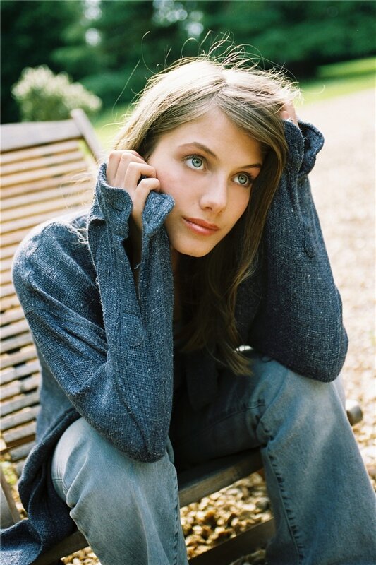Woman Sitting on Bench — Blue, Calm, Afternoon, Photograph, Trees